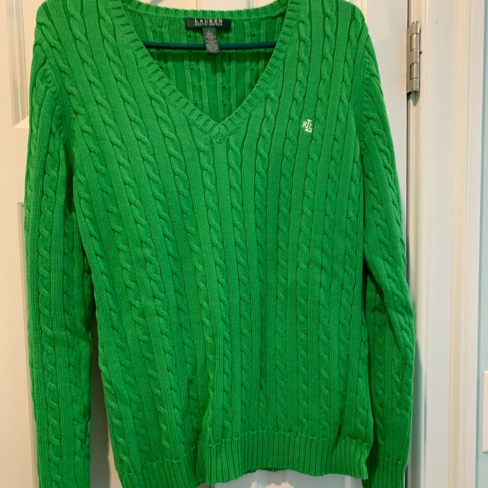 NWOT- Ralph Lauren Emerald Green Sweater- Large